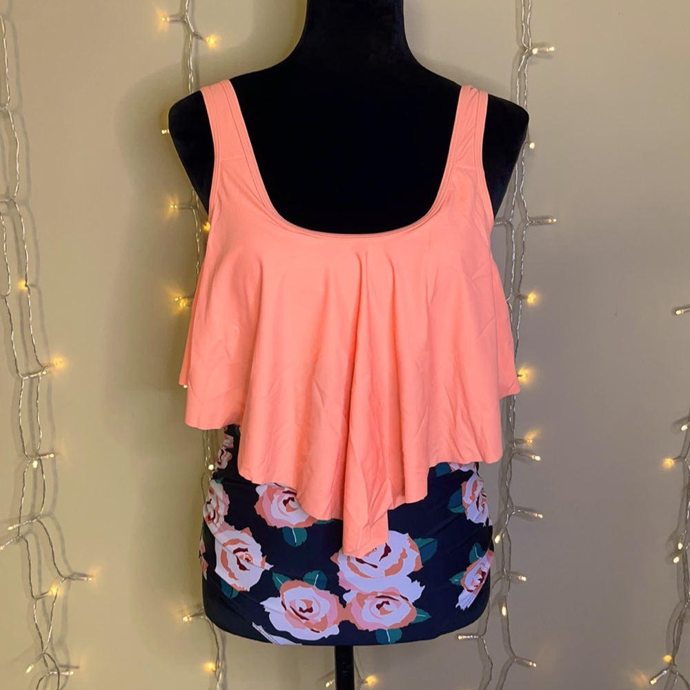 Swimsuit Two piece Orange/Black Bottom A-1 & A-2